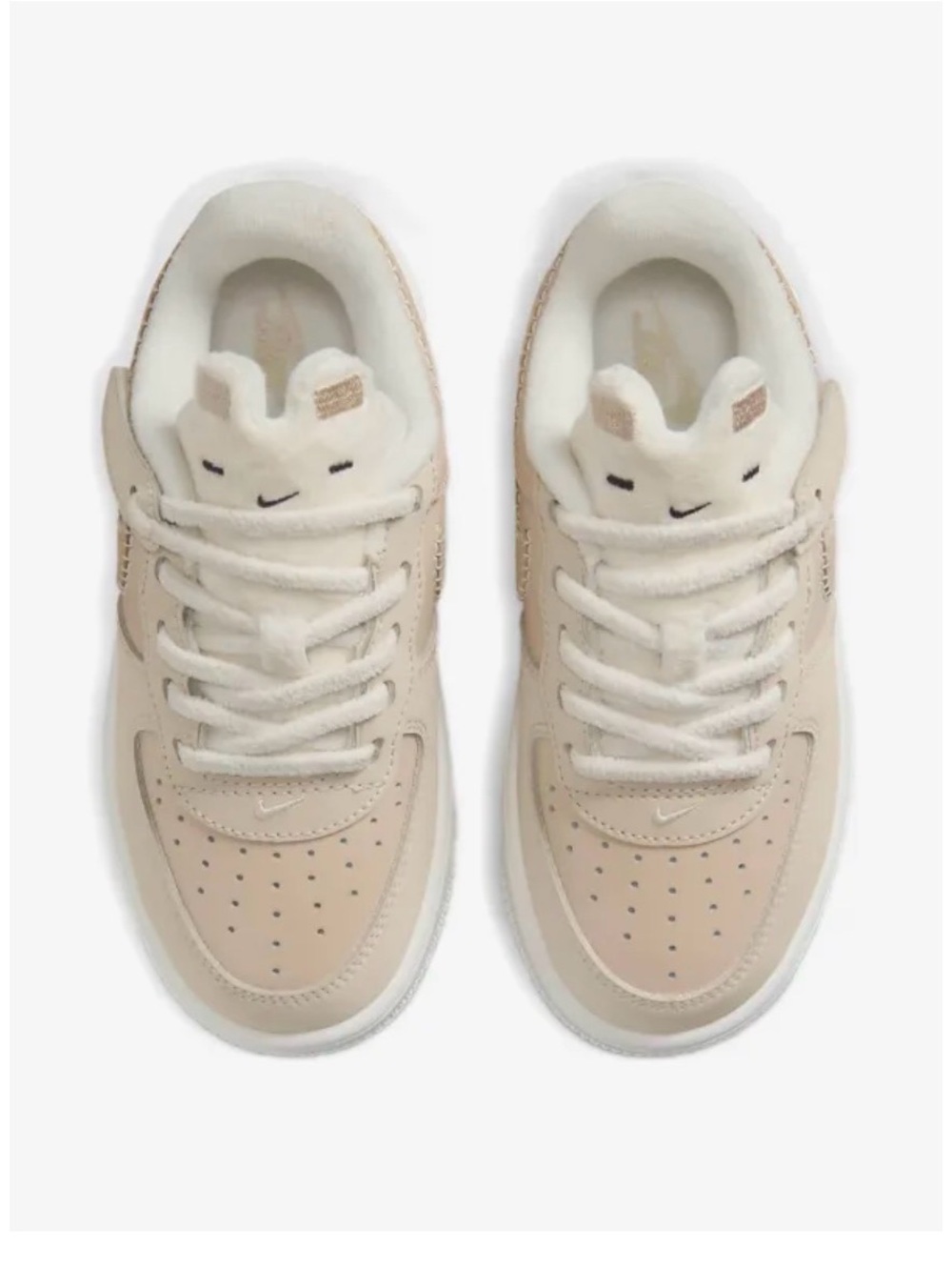 Nike Kids Neutral Beige Bunny-Tongue Sneakers